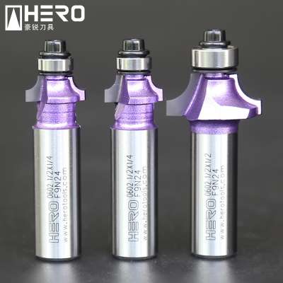 HERO purple color round corner rouet bit  bearing router bits